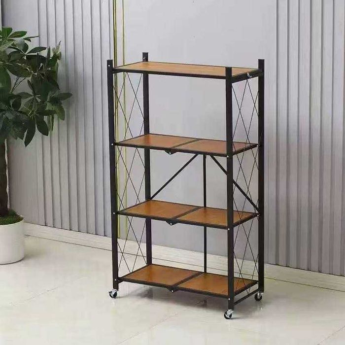 Металлическая и деревянная полка для кухни, стойка, кухонный шкаф