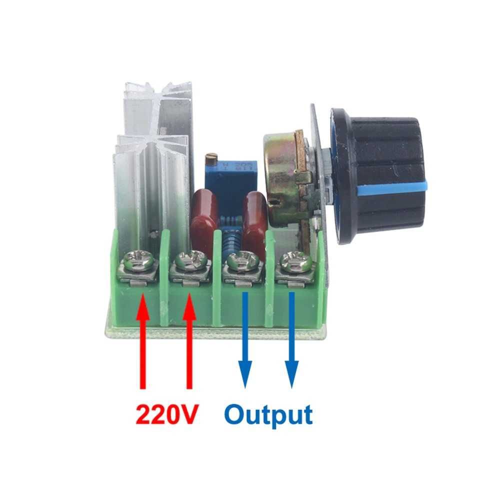 2000W Фазов регулатор на мощност на 220V, Димер, Регулатор на обороти