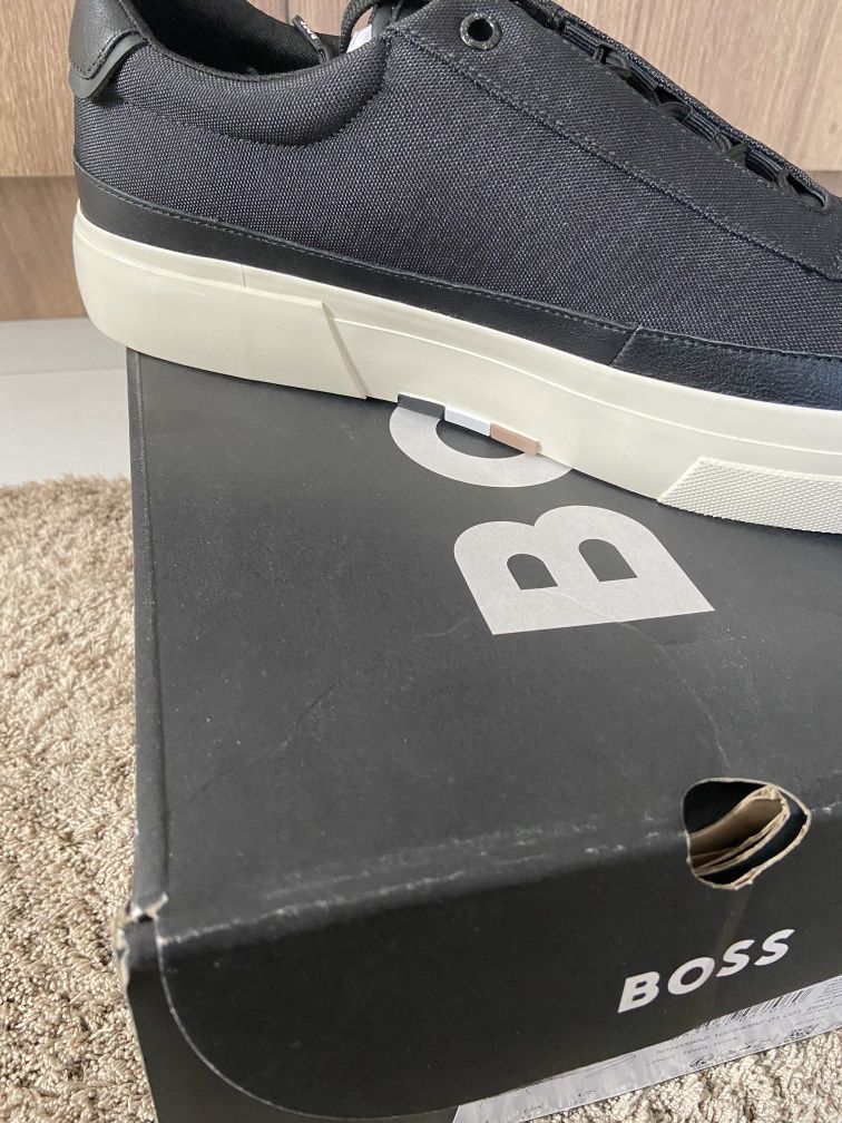 Sneakers Hugo Boss Jhon Tenn Canvas Lace-Up marime 45 Noi