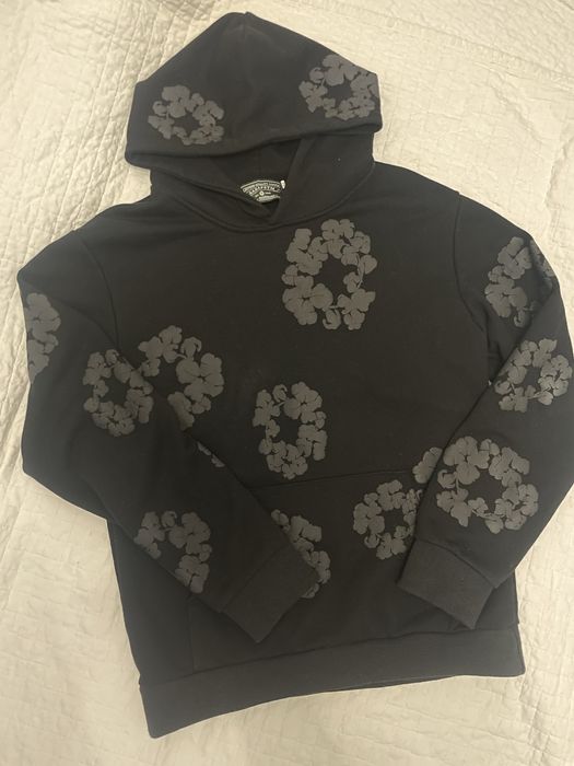 hanorac denim tears negru si gri marimea M