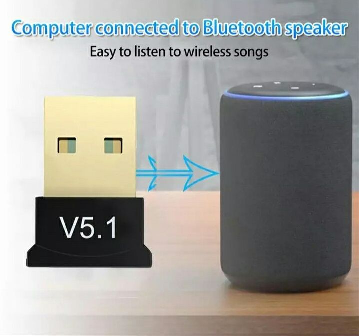 Bluetooth адаптер, V5.1, блутуз приемник