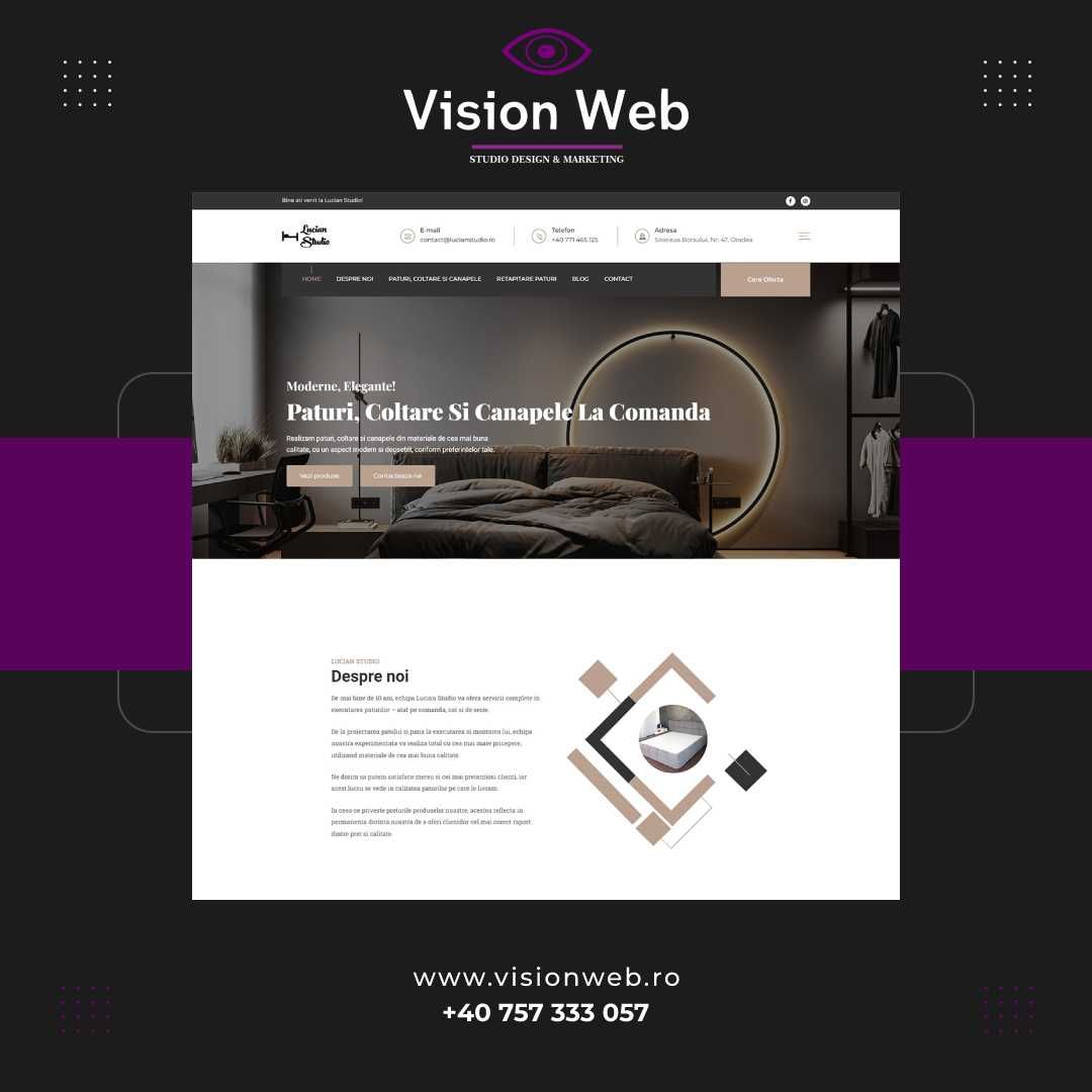 Creare site de prezentare / Creare magazin online - Vision Web