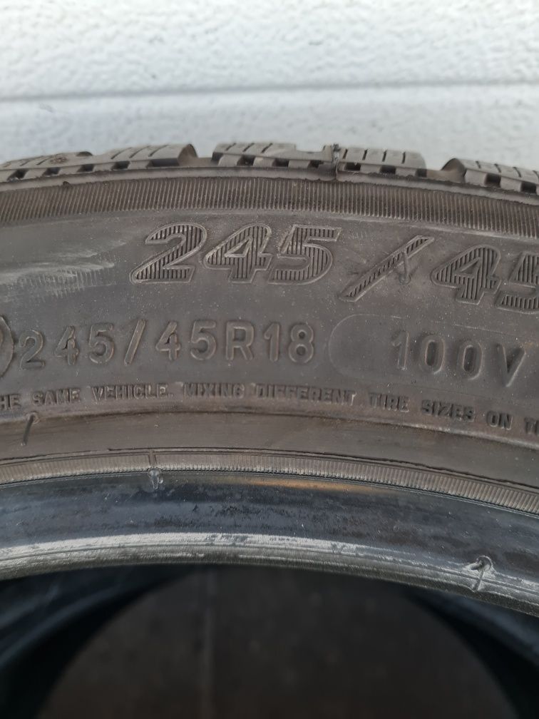 Зимни гуми 2 броя MICHELIN PilotAlpin 245 45 R18 дот 1518