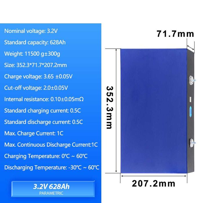 Baterii EVE grade A Mb56 628AH lifepo4