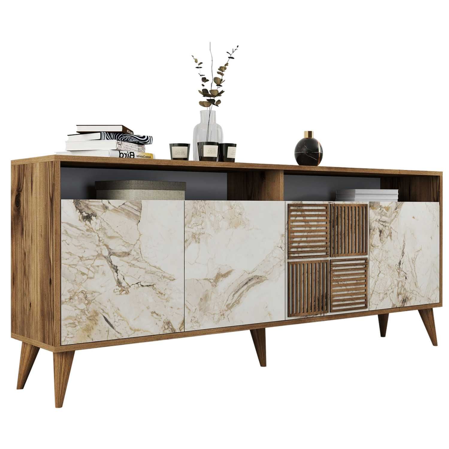 Голям модерен бюфет HM9431 в 3 цвята 180x35x78,6, ПРОМО!
