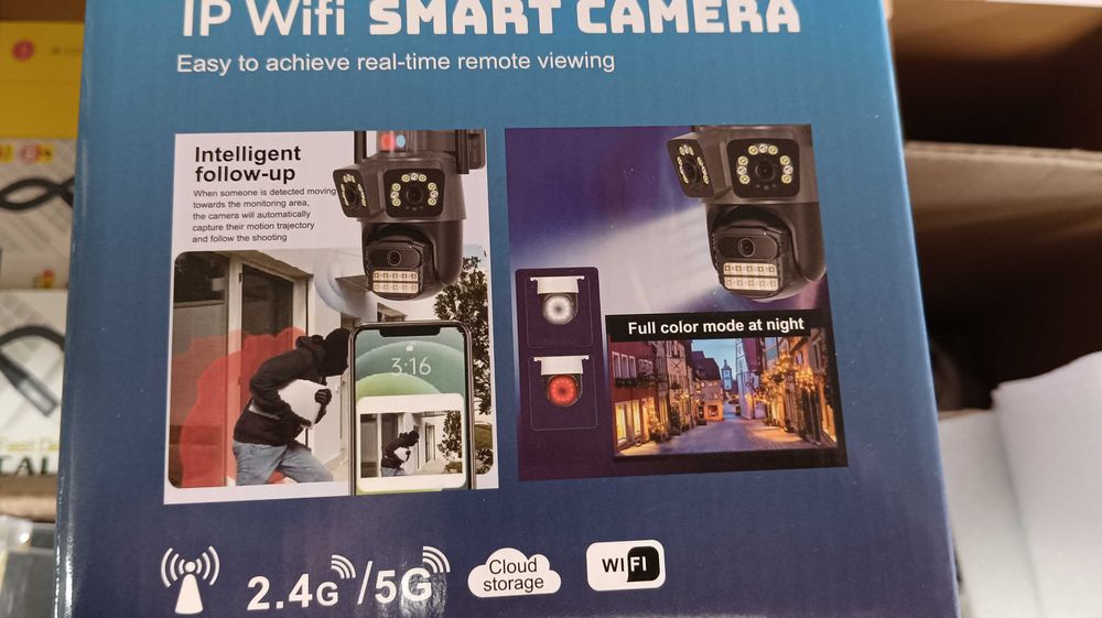 Тройна безжична IP камера с WiFi приложение iCSee 10MP