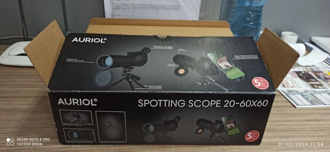 Auriol spotting scope 20-60x60