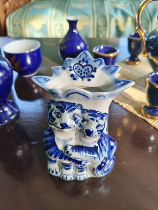 Вазочка Гжель авторская работа