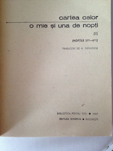 1001 de nopți, vol. 9, dragostea lui zein al-mawassif, BPT 770, 1987