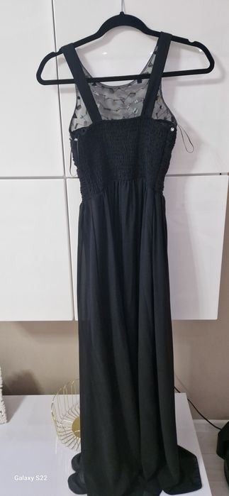 Черна официална рокля с камъни,размер М