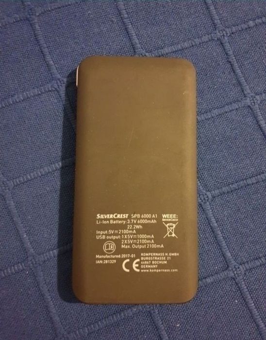 Baterie externă Silver Crest, 6000 mAh