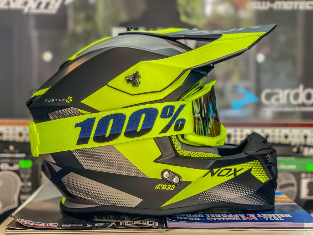 Casca Moto Cross /Mx/Enduro NOX N633 Fluo