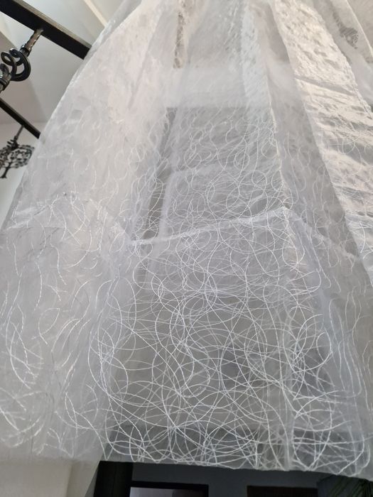 Perdea alba de Pascani 5,60 cm,perdea alba broderie