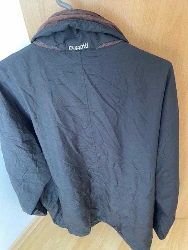 Черно мъжко дълго яке "Bugatti"