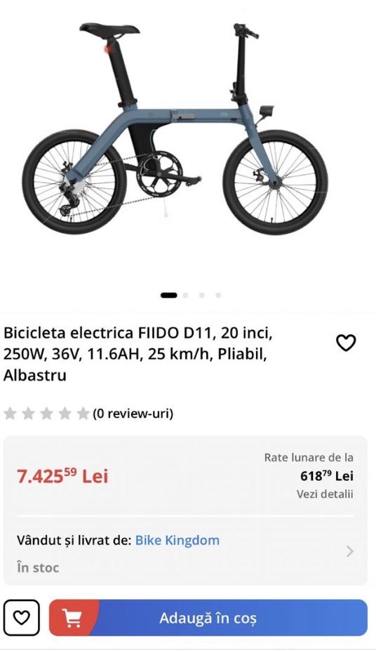 e bike pliabil fiido model nou mic ușor fb