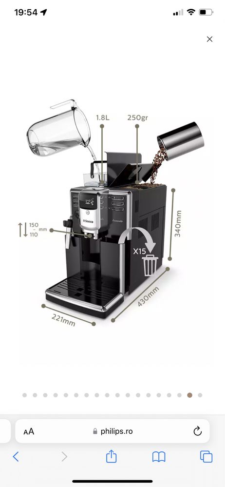 Espresssor Phillips saeco incanto