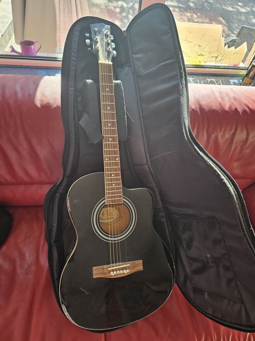 Chitara acustica music fidelity cu husa roksak