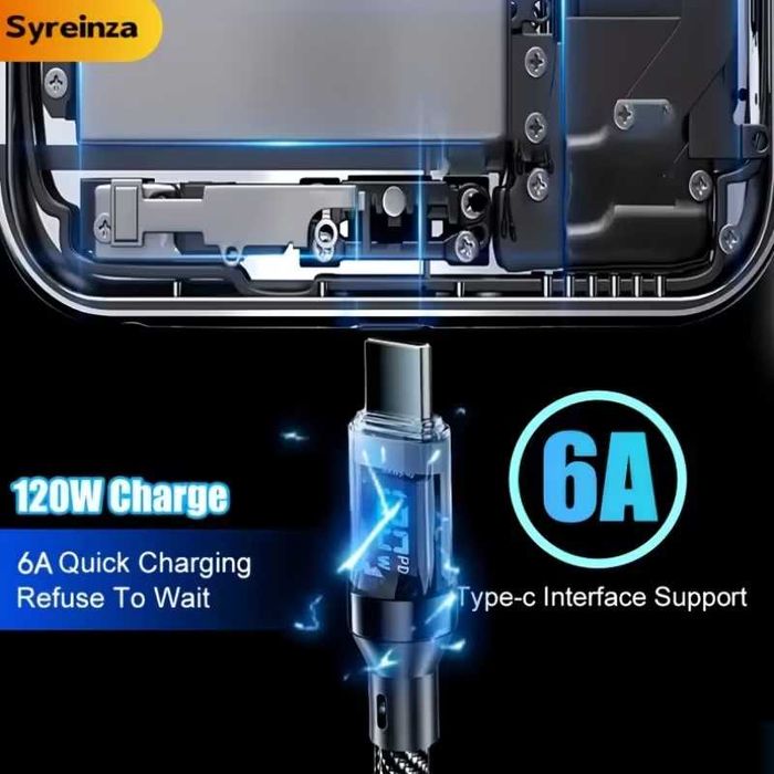 Кабел за бързо зареждане PD3.1 7A Cable USB-C 240/120W Type-C до USB-C