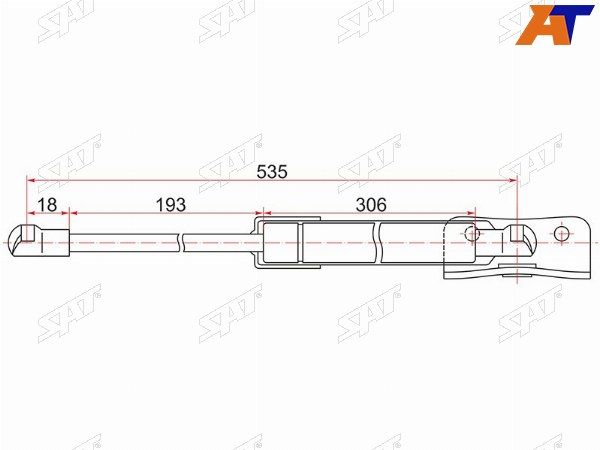 Амортизатор крышки багажника Mitsubishi Outlander