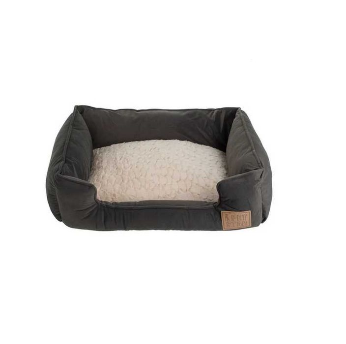 Легло за домашни любимци Mercado Trade, Правоъгълно, Сиво с бяло