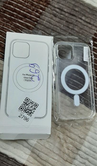 Защитный прозрачный чехол для IPHONE 15. Цена 1200 тенге.