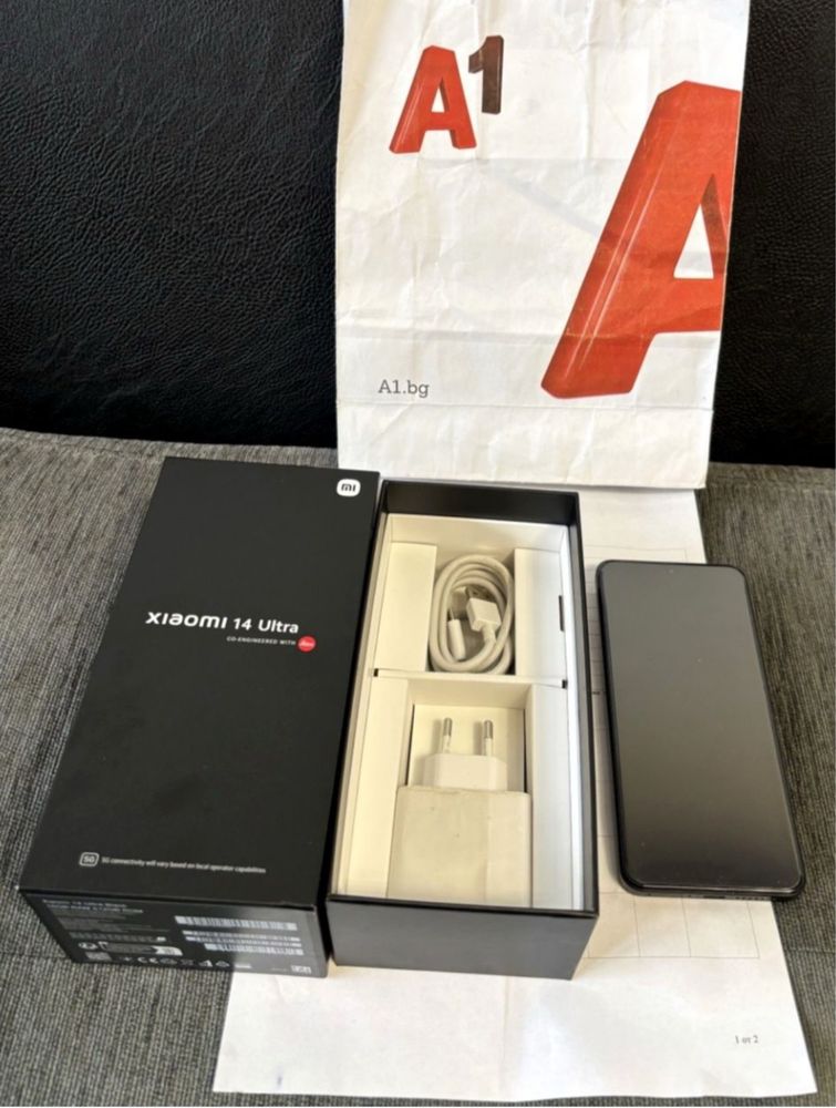 512GB Xiaomi 14 Ultra 16GB 5G Гаранция A1 2026г. Black / Черен