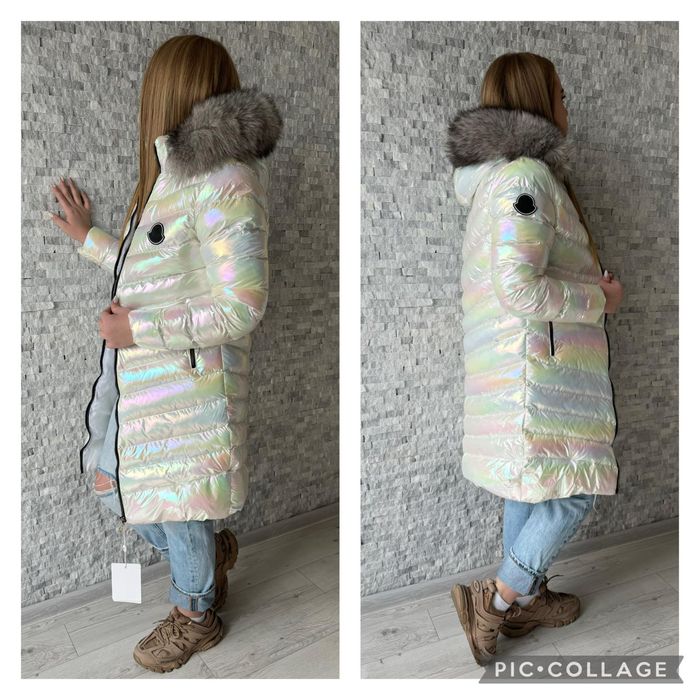 Дамски дълги якета с естествен косъм на качулката.