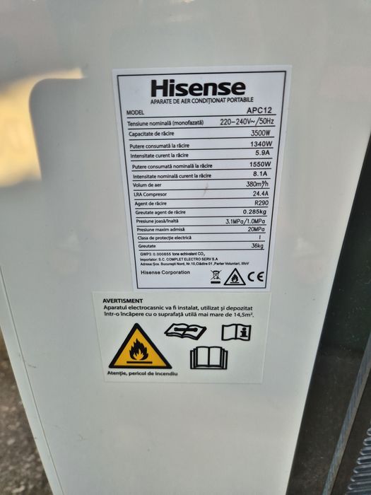 Aer conditionat portabil 12000btu