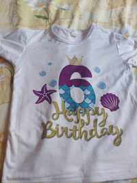 Блуза за рожден ден момиче 6 г. плюс подарък аксесоари