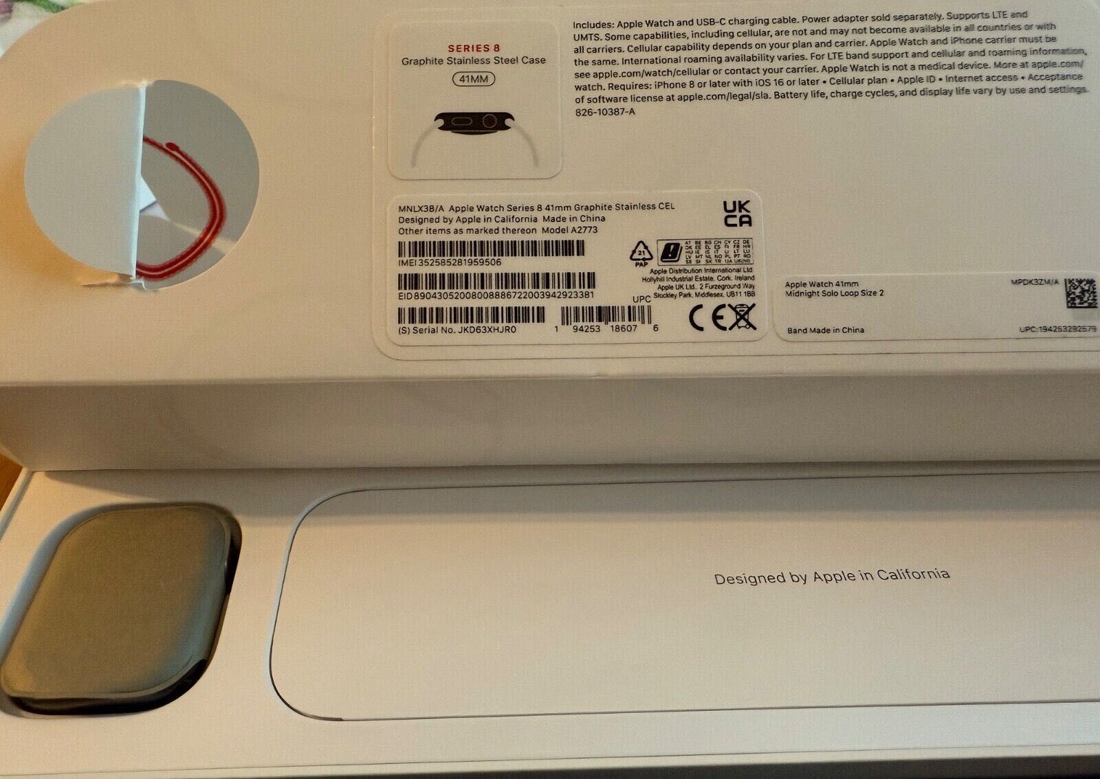Apple Watch Series 8 41mm GPS + Cellular Stainless Steel Graphite