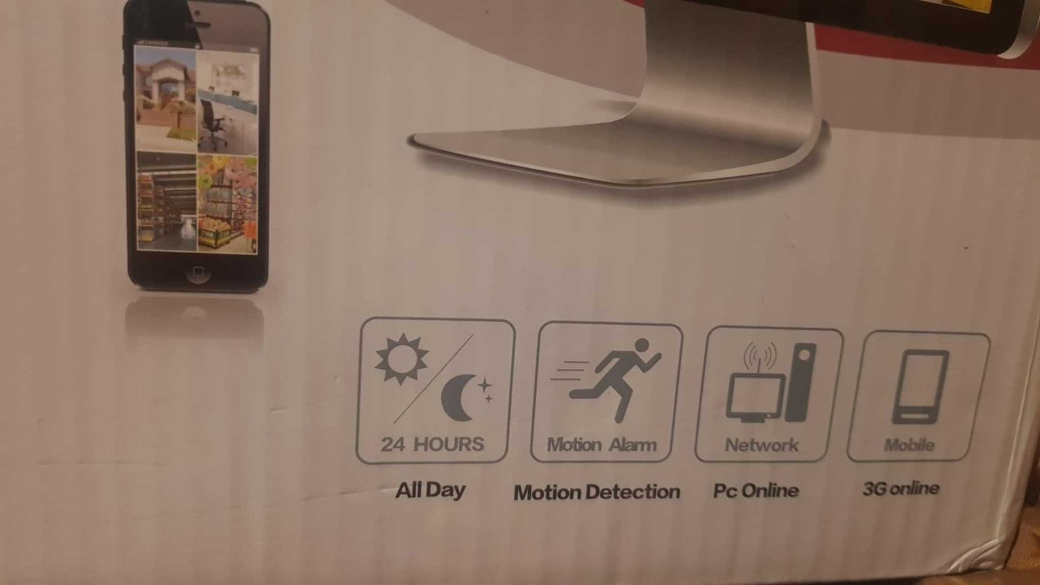 Комплект за видео наблюдение, 4 бр. камери с кабел, DVR, CCTV, USB