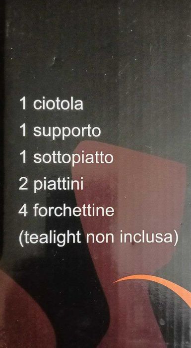 Kомплект за Шоколадово Фондю – Fonduta Cioccolato, ерамика, чисто нов