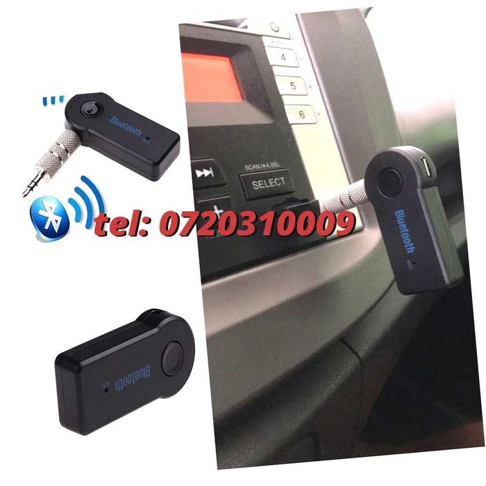 Bluetooth Auxiliar Aux 35 Mm Cu Microfon Incorporat Car Kit
