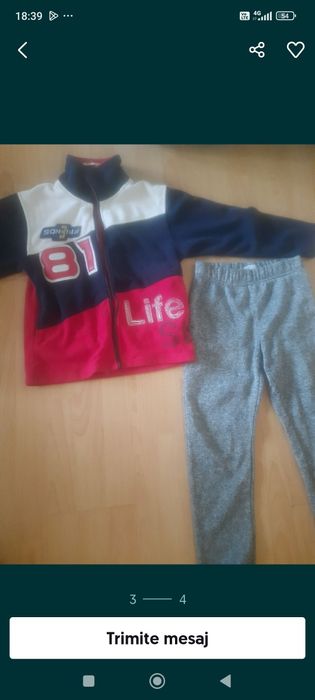 Hanorace impecabile și pantaloni căldurosi pt copii 3 +1 la 100 lei