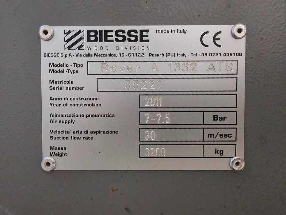 CNC  5 осен Дървообработващ център BIESSE ROVER A 1332 ATC