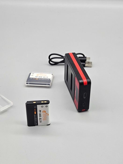 Комплект зарядно устройство + две батерии PP-NIK-EL19 за Nikon