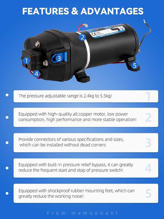 Pompa Ridicare Presiune 12v Camping/Rulote 2.8Bar, REDUS de la 675RON