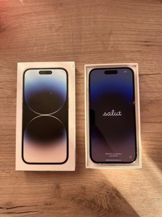 Vând IPhone 14 Pro Alb
128Gb spațiu de stocare. 
Este spart pe spate ș