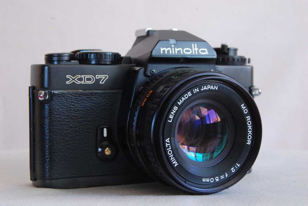 Aparat foto film minolta xd-7 + obiectiv md rokkor 2.0 50