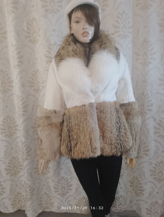 Намаление на палто с естествен косъм (става на  елек))