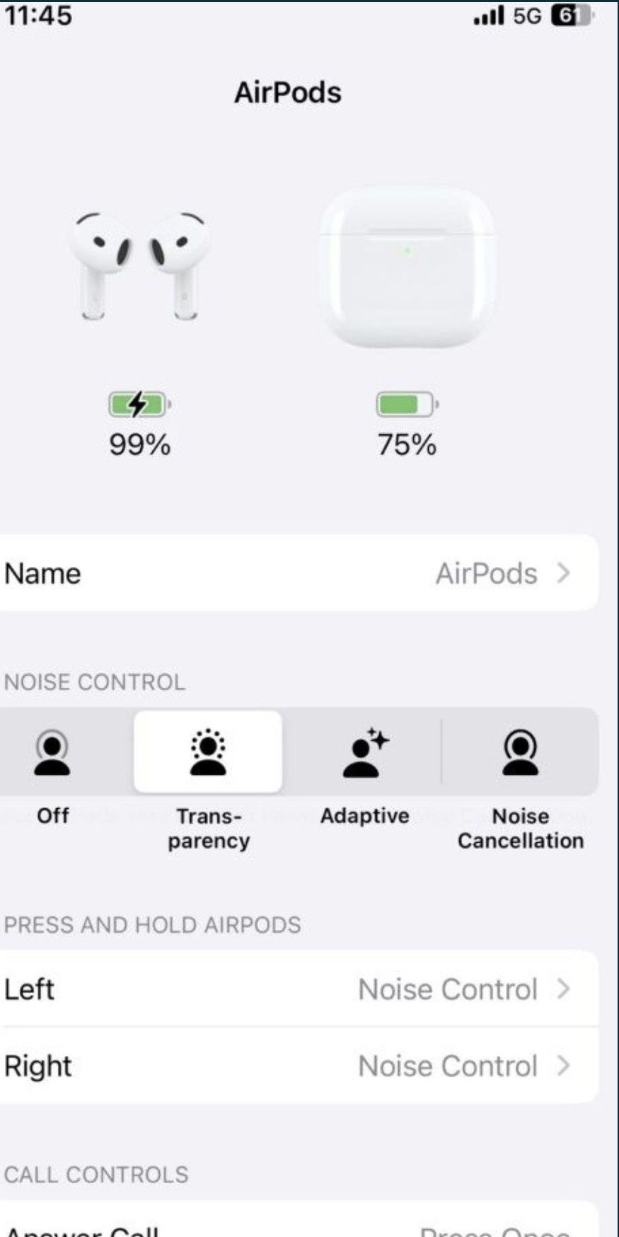 Airpods 4 active noice cancelation