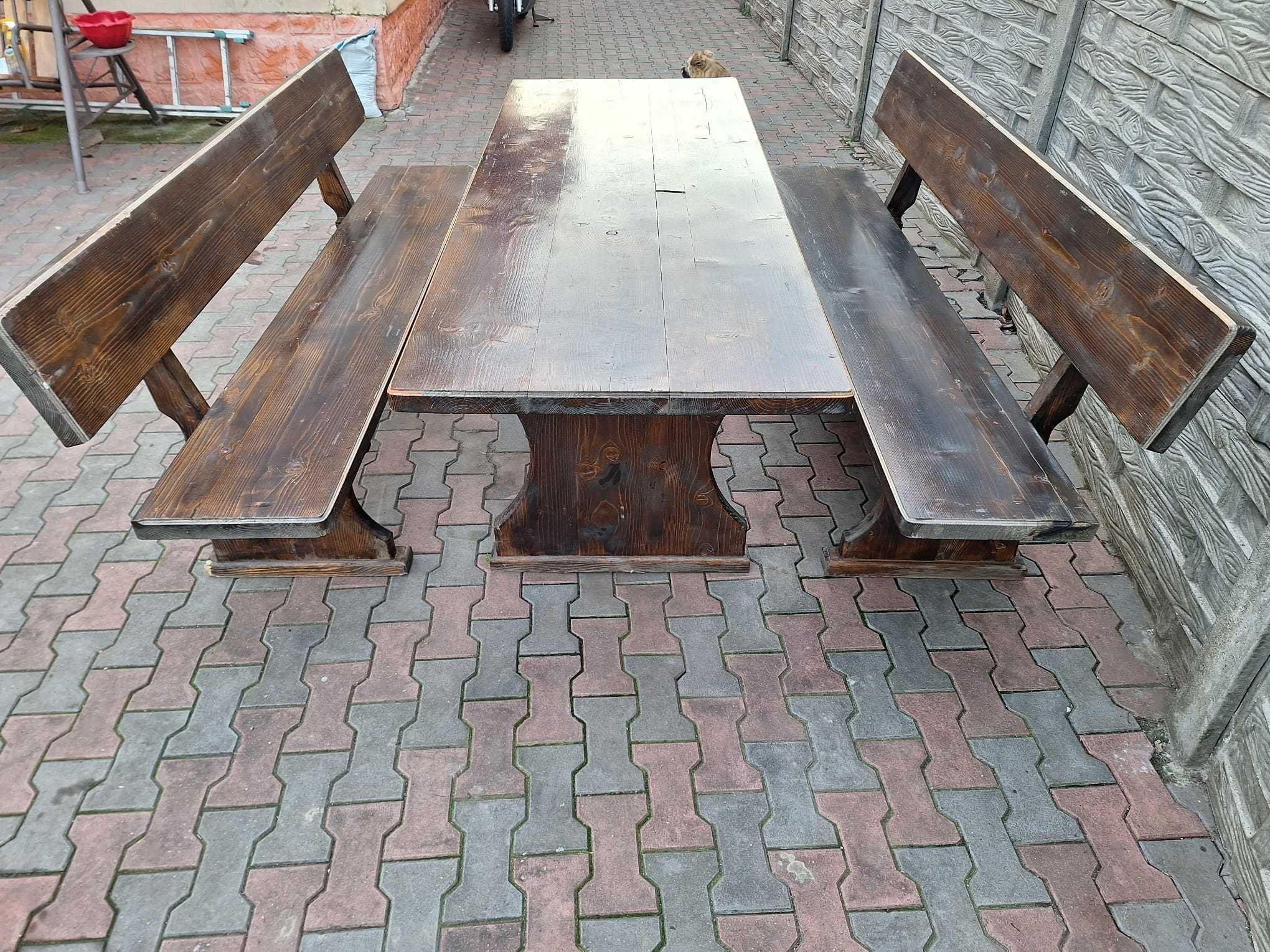 Masa lemn cu 2 banci