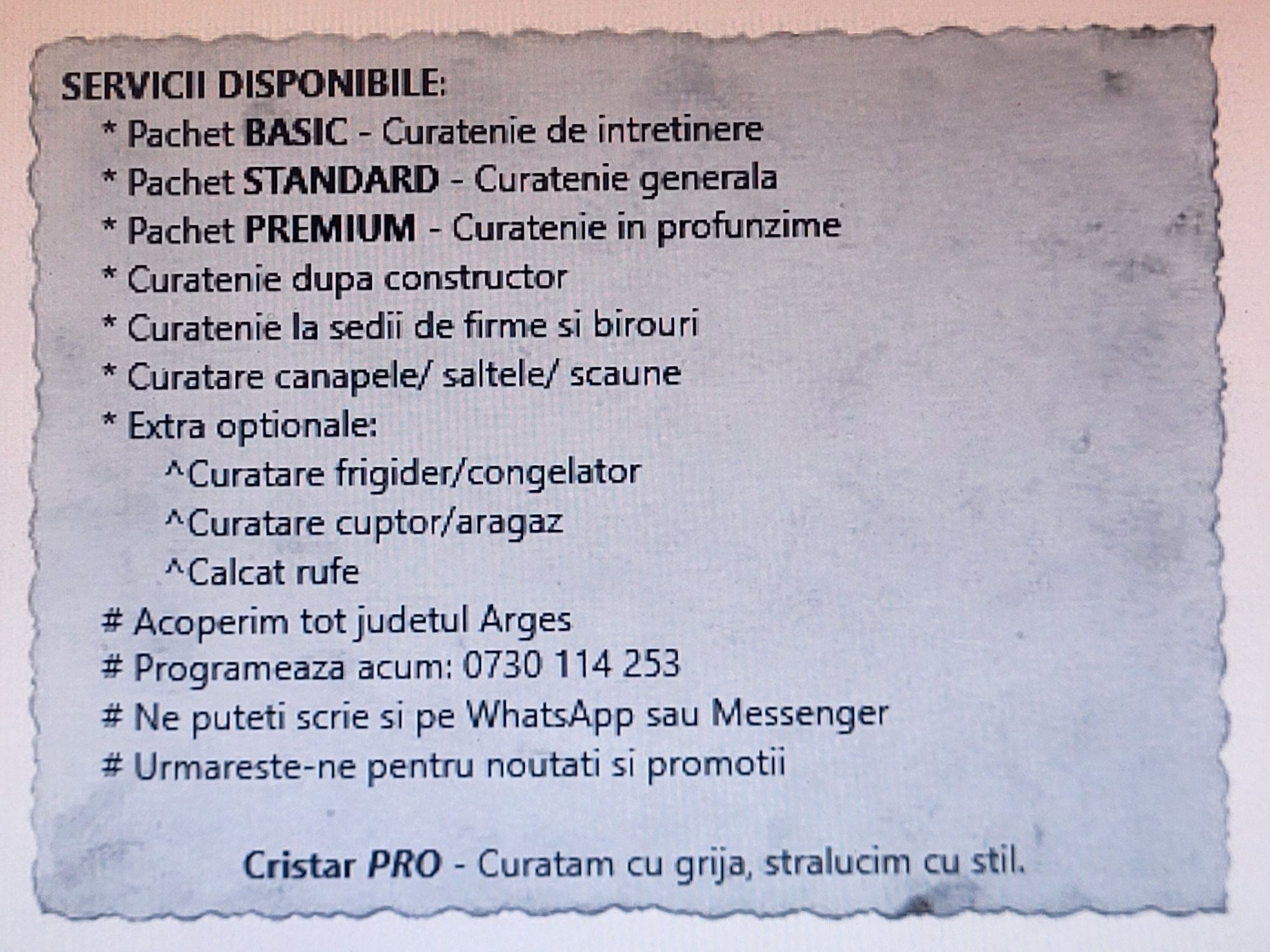 servicii curatenie generala