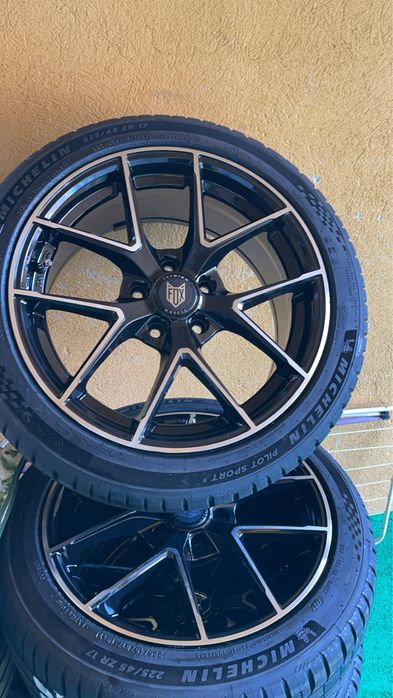 Jante r17 5x112 + cauciucuri vara michelin