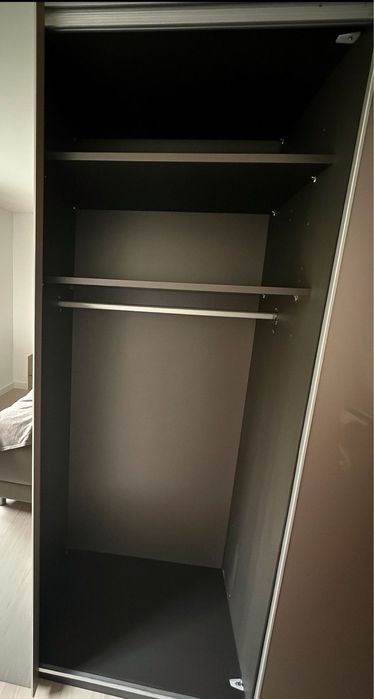 Dressing/Dulap 270/223/66 cm 3 usi culisante sticla cappuccino/oglinda