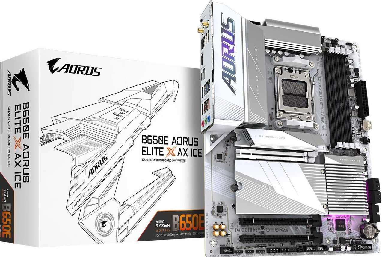 Материнская плата Gigabyte B650E AORUS ELITE X AX ICE AM5