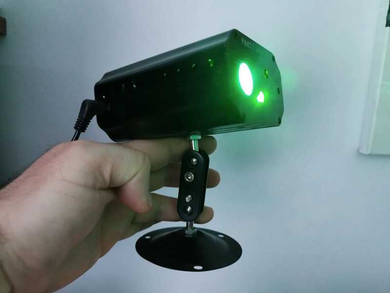 Proiector lumini petrecere, disco Gvoo, efecte laser + LED RGB