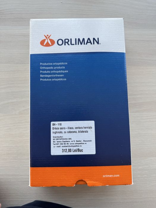 Centura hernie inghinala catarama bilaterala orteza sacro-iliaca