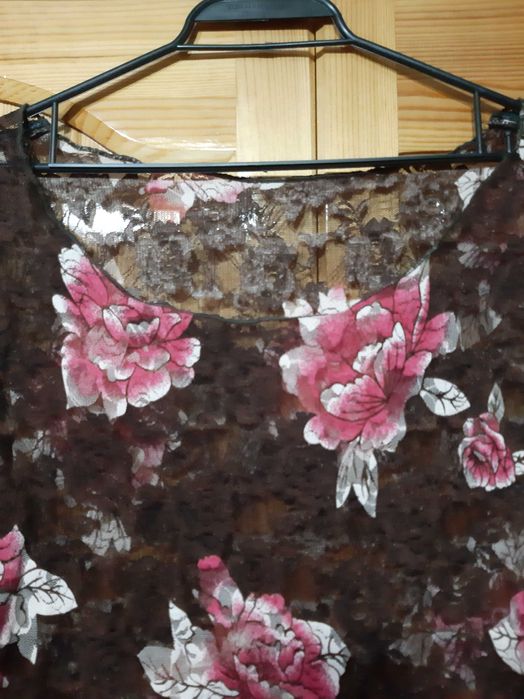 СЕТ-Луксозна БЛУЗА от цветна Дантела НОВА + ПАНТАЛОН Елегантен!