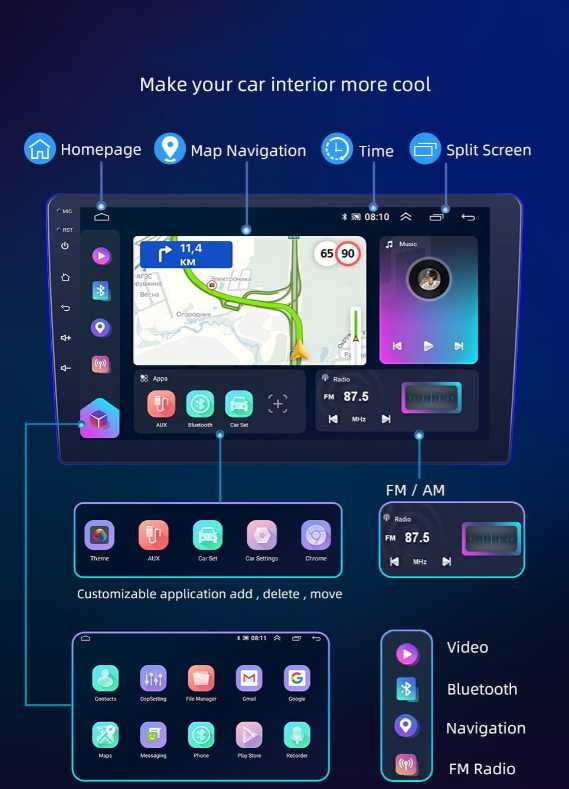 Navigatie Android C-Class W204 , 2GB RAM 9inch Carplay & Android auto